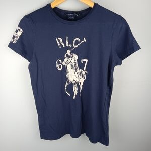 Ralph Lauren Sport Navy Polo Graphic Tee Medium